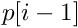 $p[i-1]$