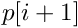 $p[i+1]$